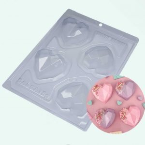 Molde 3 Partes Corazón Geométrico