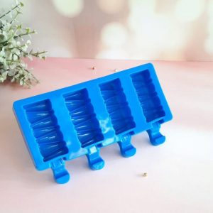 Molde Paleta Cakesicle Rectangular con ondas 4 Cavidades
