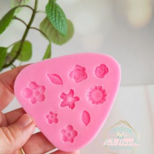 Molde Silicona Flores y Hojas Mix