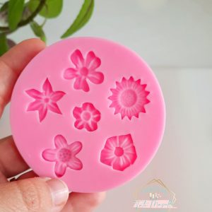 Molde Silicona Flores 6 modelos