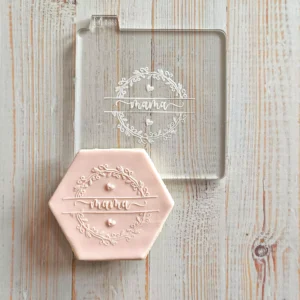 Stamp Mamá en Corona y flores