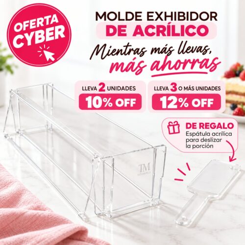 Oferta Cyber Molde Exhibidor de Acrílico con espátula de regalo